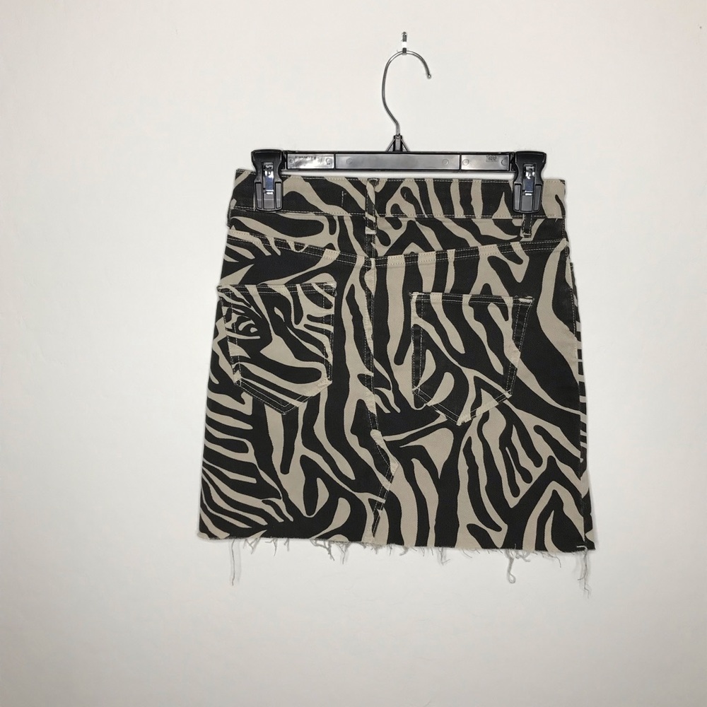 Zara Zebra Print Mini Skirt Size XS